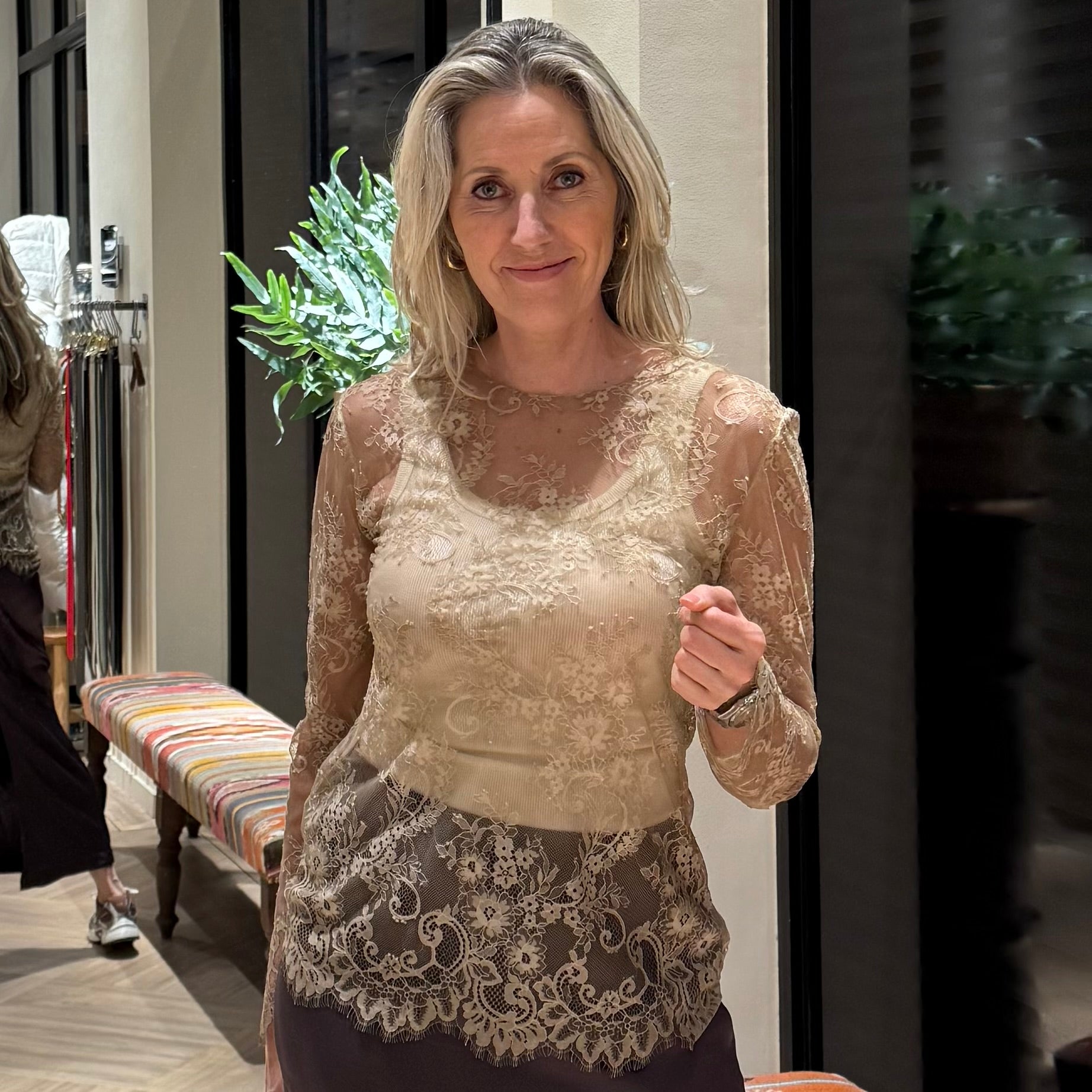 Top Eva Kant Zand - Peet kleding