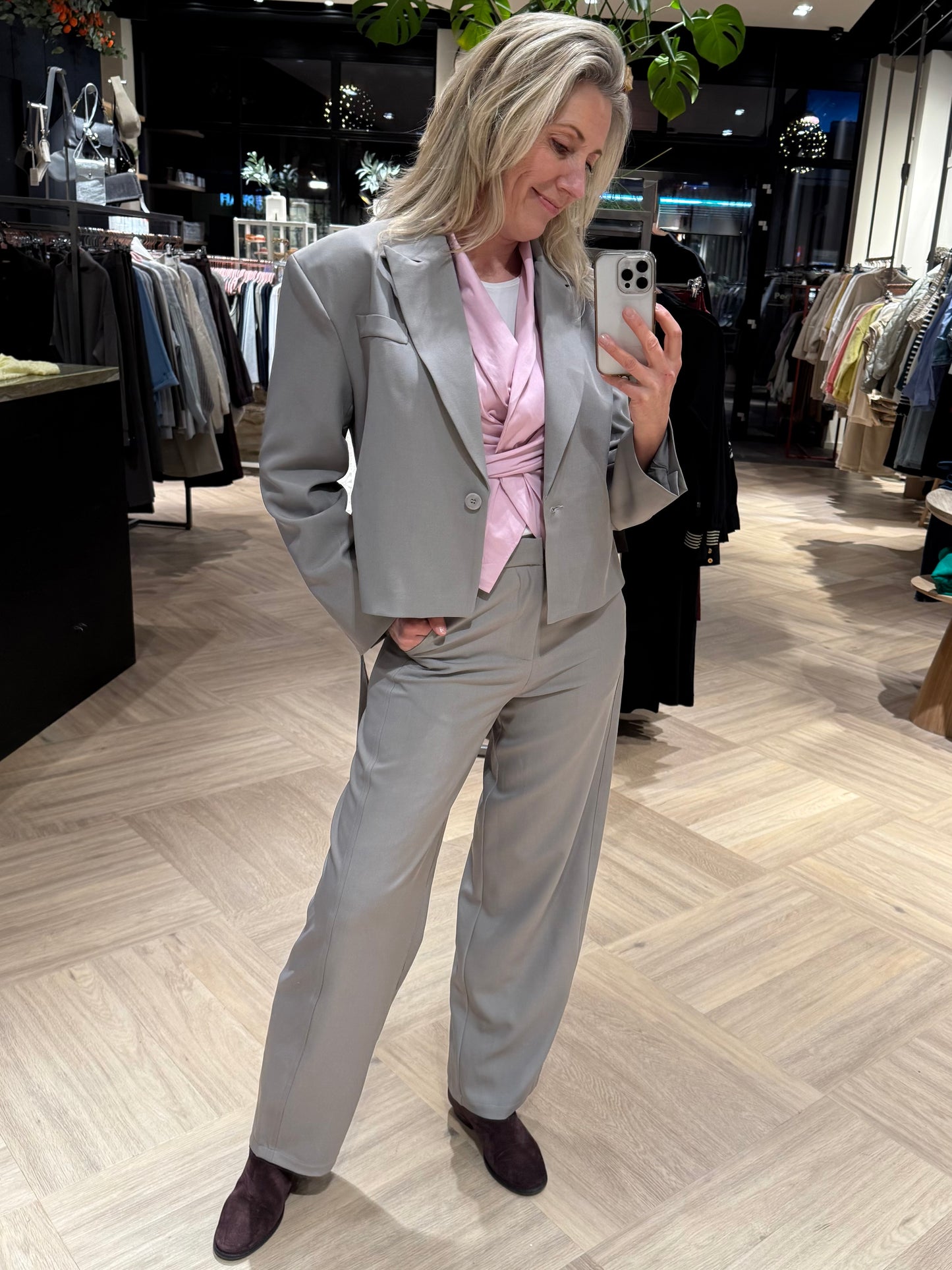 Ambika Blazer Odilia Grijs - Peet kleding