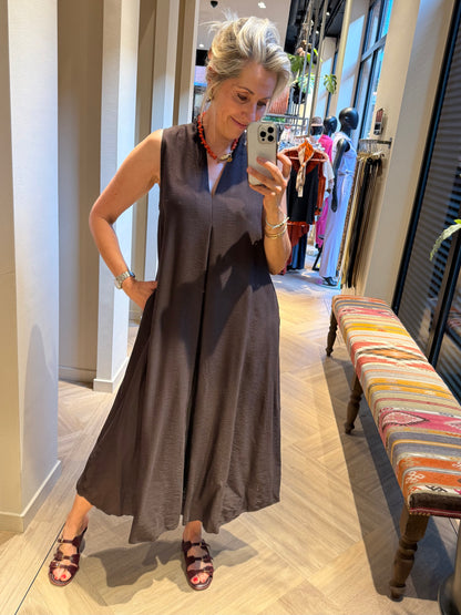 Jurk Charme Donkerbruin