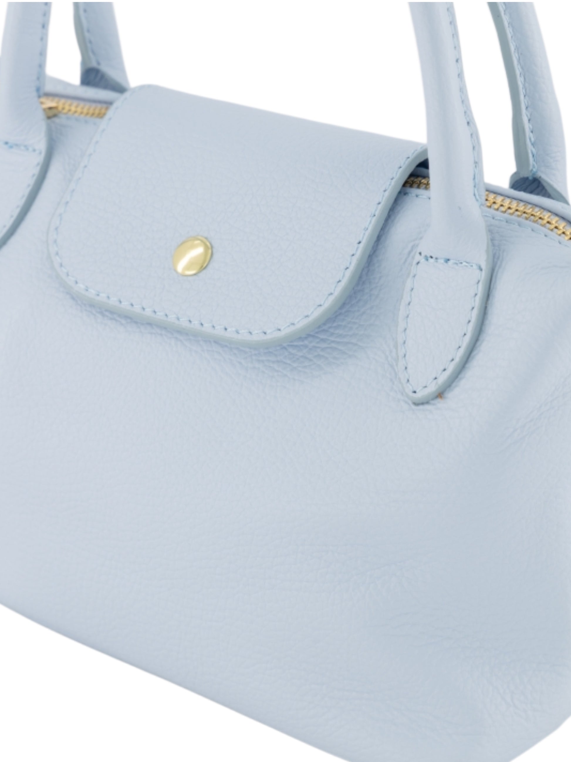 Tas Leder Chantal Lichtblauw - Peet kleding