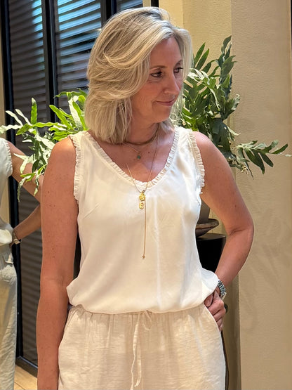Top Anne Silk Offwhite