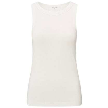 Yaya Singlet Rib Trims Offwhite - Peet kleding