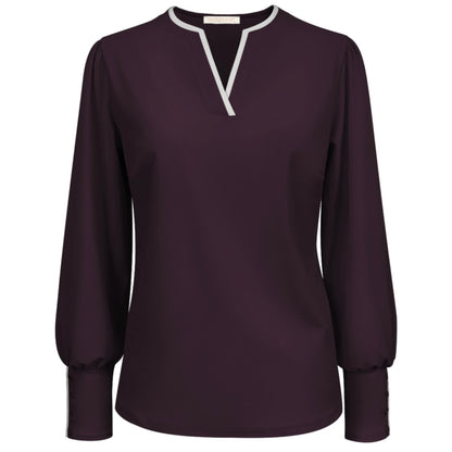 Triple Nine - Travel Top Jenny Aubergine - 6932 - Peet kleding