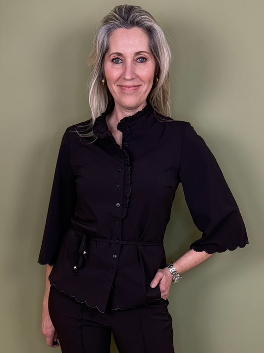 Triple Nine - Travel Blouse Chloé Donkerbruin - 5937 - Peet kleding