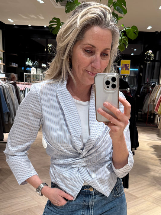 Wikkelblouse Sannie Streep - Peet kleding