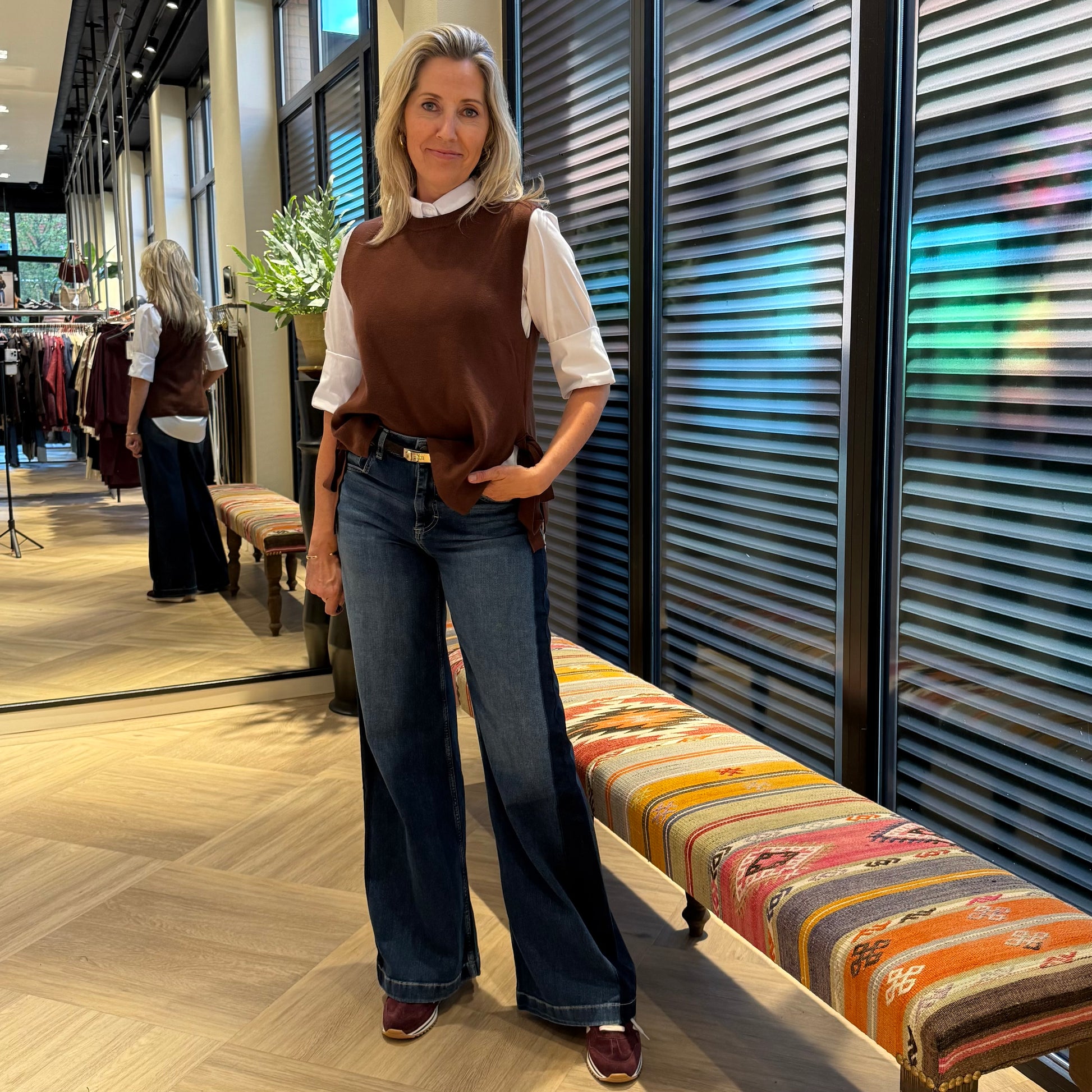 Basic Blouse Lisa Wit - Peet kleding