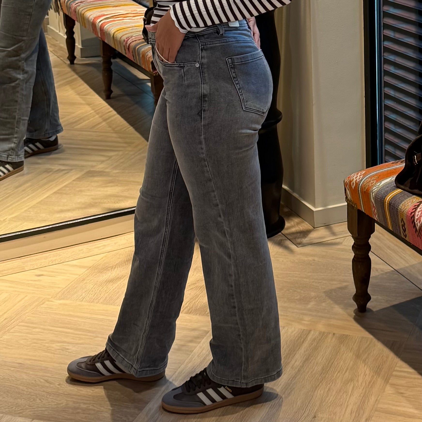 Red Button Jeans Colette Grijs - Peet kleding