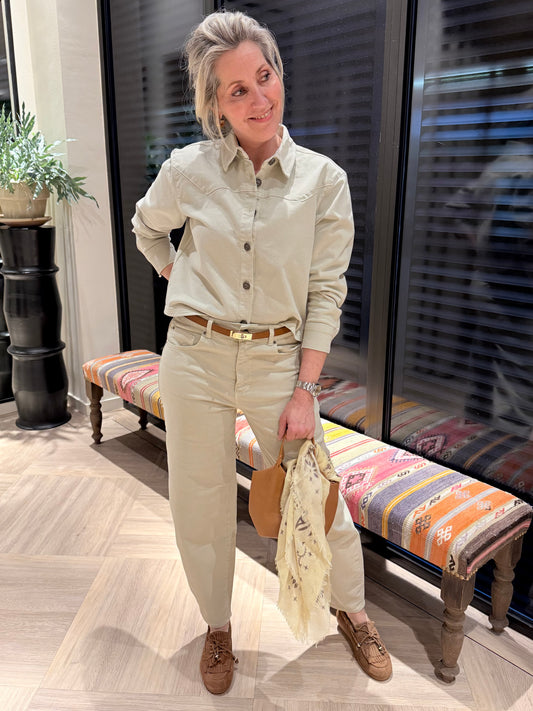 Yaya Jack Denim Beige - Peet kleding