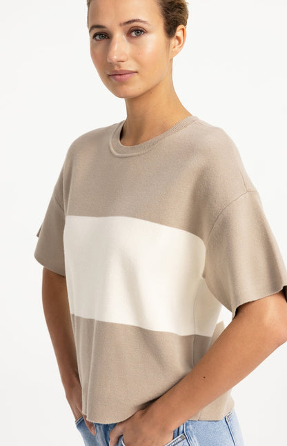 Yaya Trui Contrast Cashmere Grey