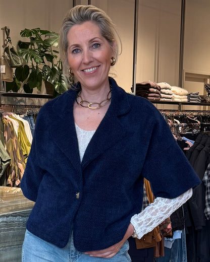 Fluffy Vest Jona Navy