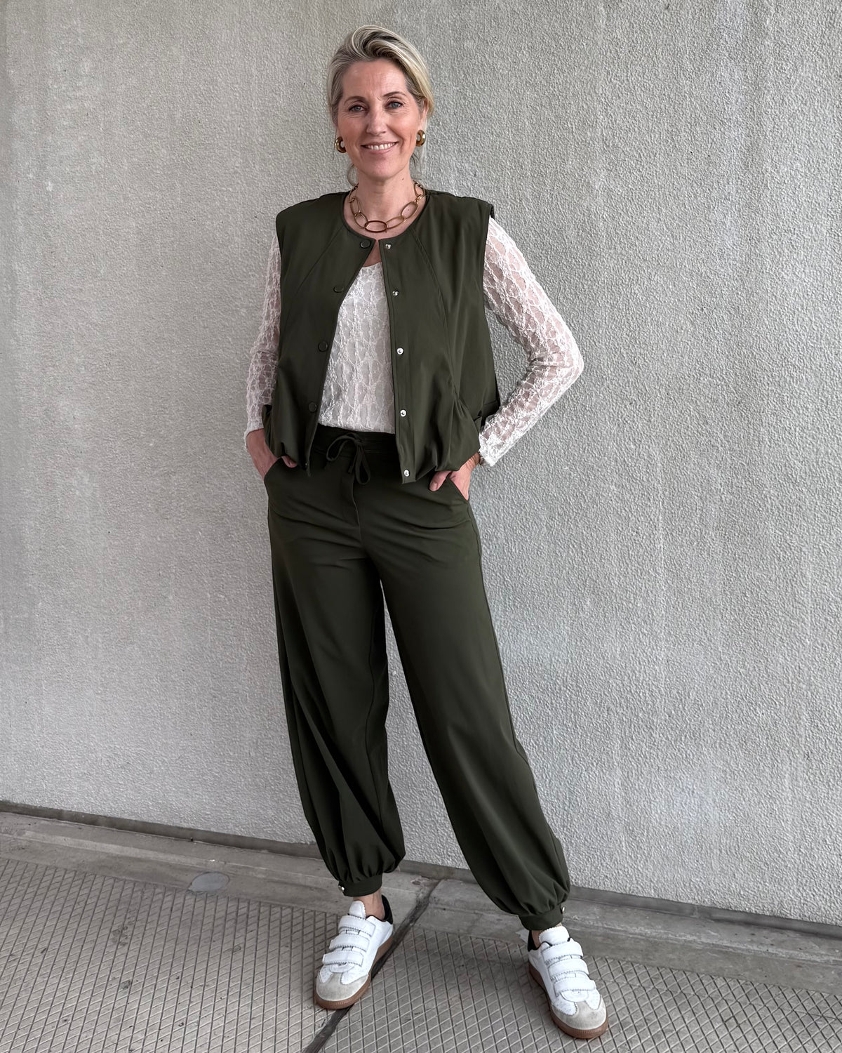Triple Nine - Travel Broek Balloon Olijfgroen - 3004 - Peet kleding