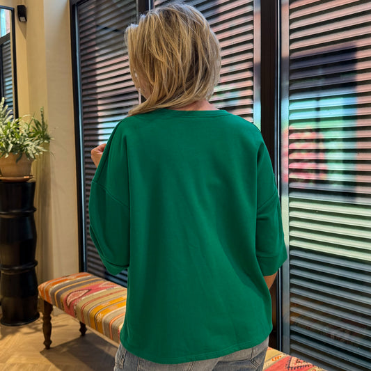 Azzurro Sweater Mia Groen - Peet kleding