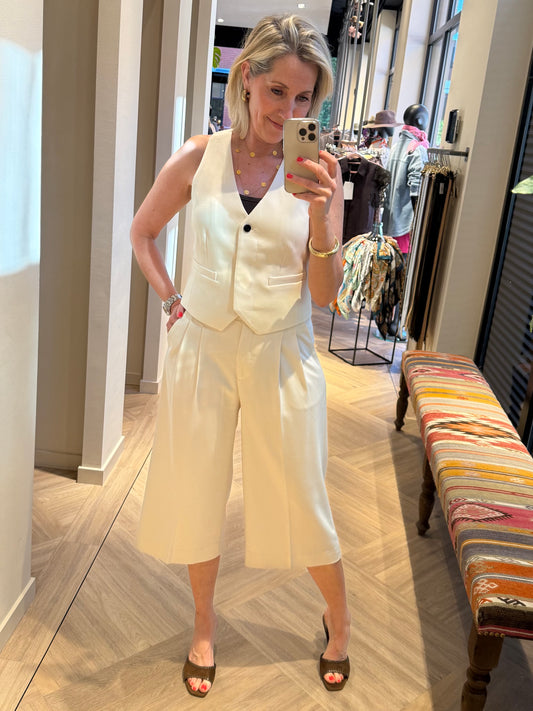 Copenhage Muse Tailor Gilet Off White - Peet kleding