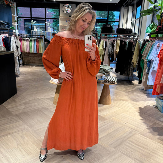 Jurk Moraira Roest - Peet kleding