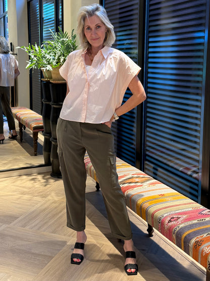 Yaya Blouse Zonder Mouw Peach - Peet kleding