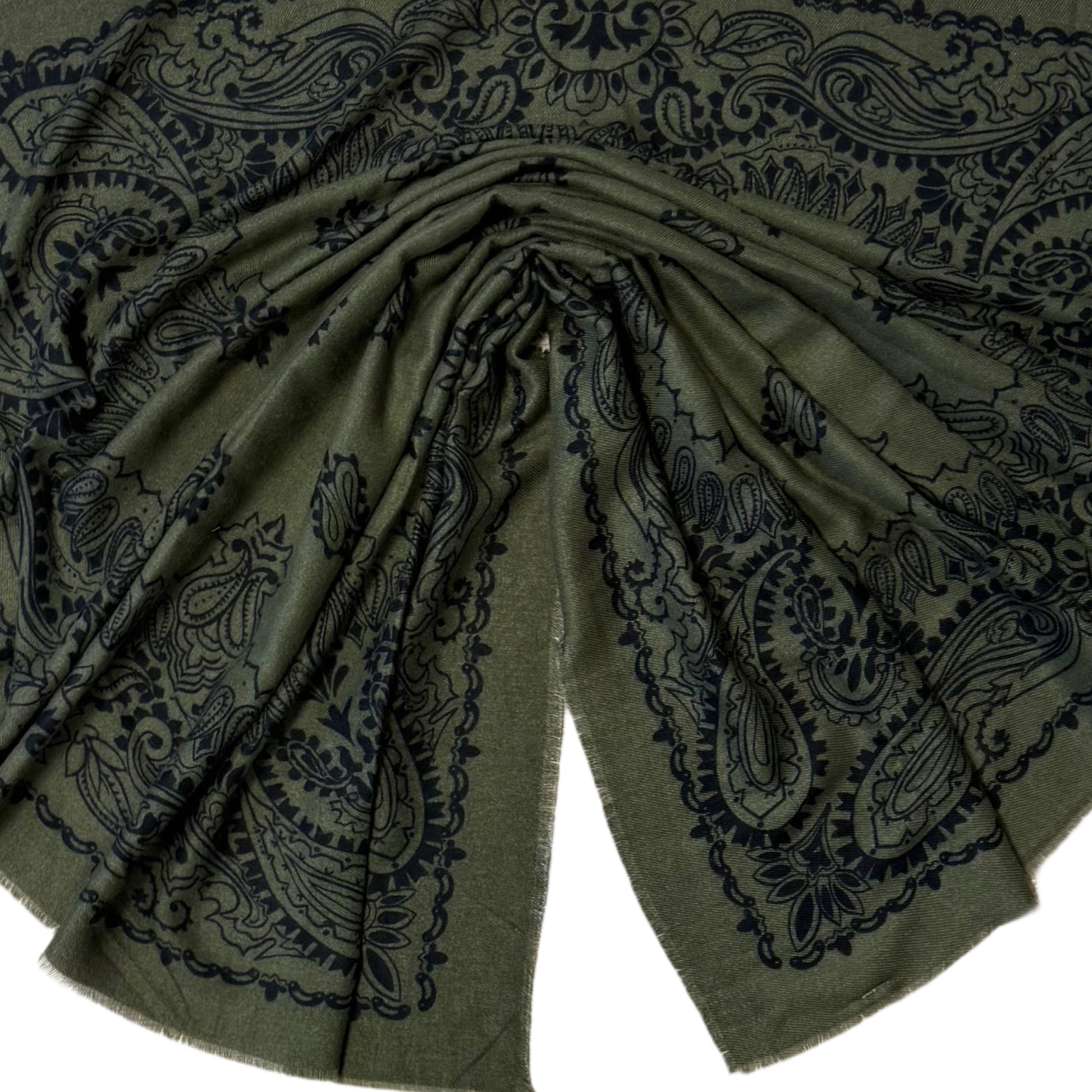 Sjaal Paisley Soft Army - Peet kleding