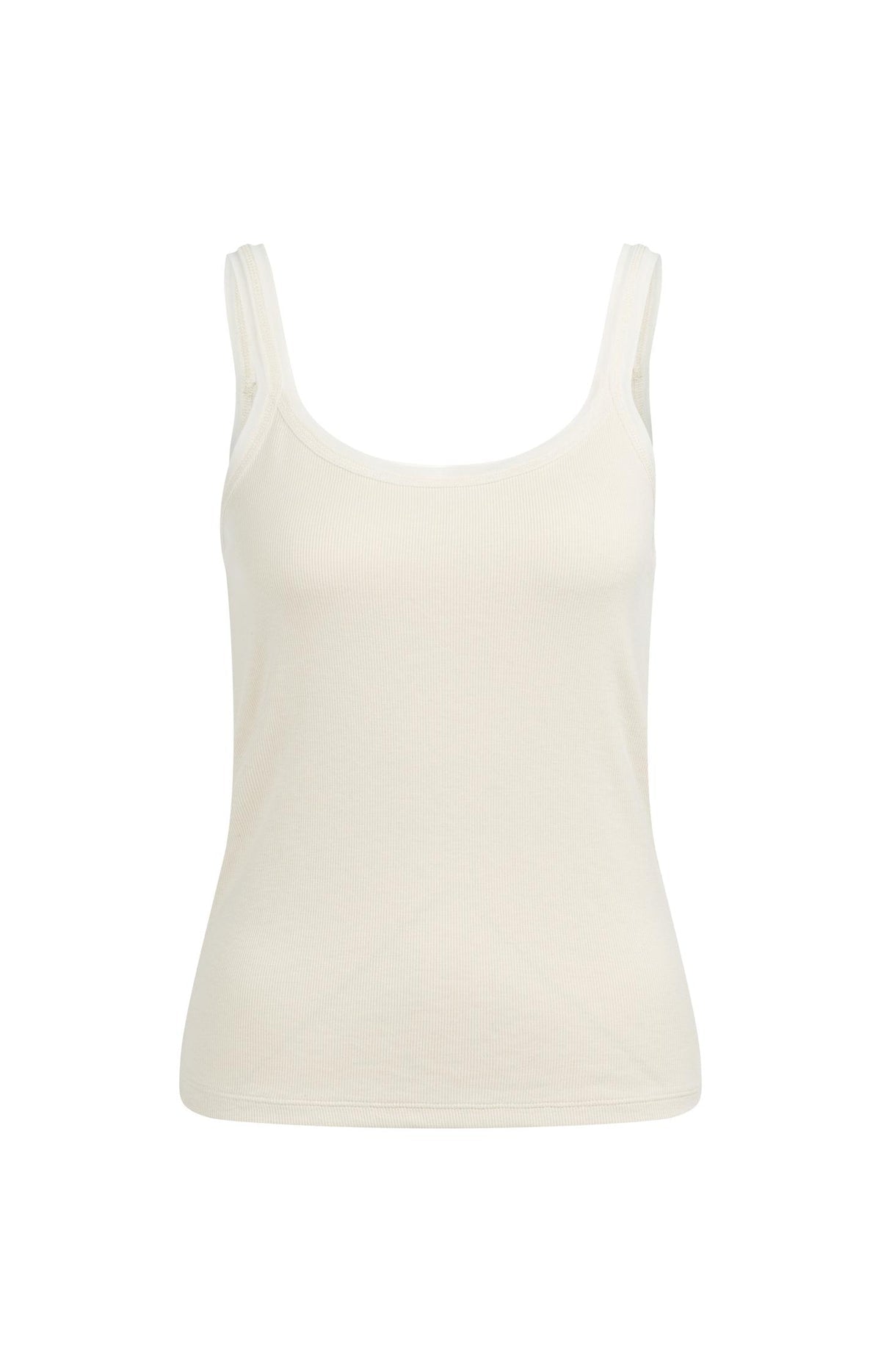 Yaya Singlet Mesh Rand Creme - Peet kleding