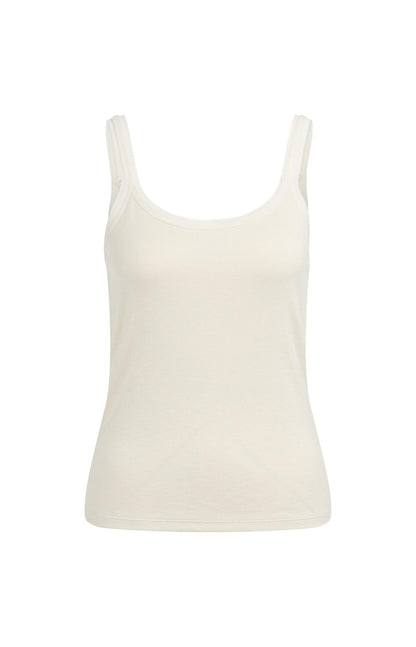 Yaya Singlet Mesh Rand Creme - Peet kleding