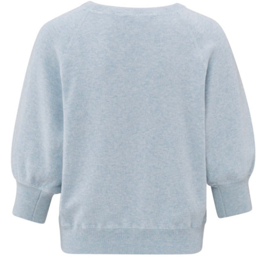 Yaya Trui 3/4 Mouw Dawn Blue - Peet kleding