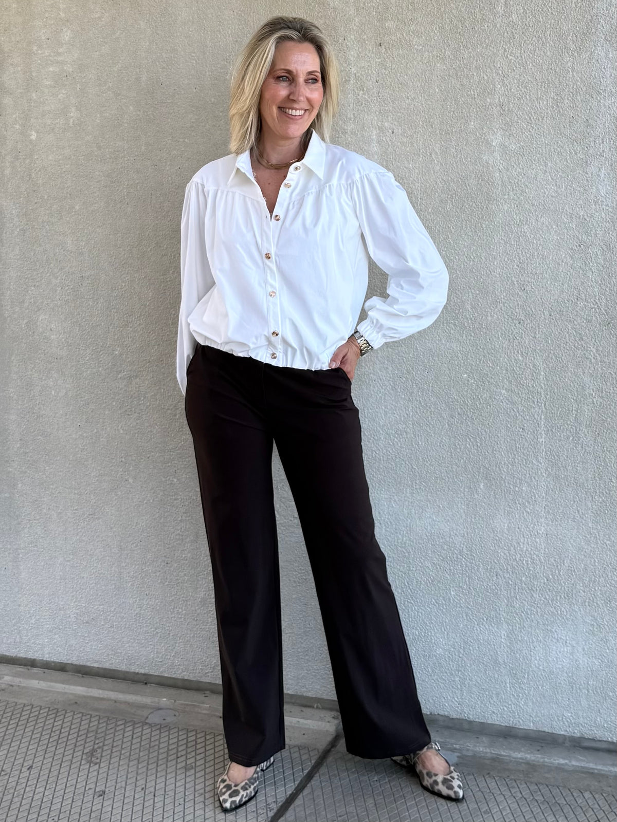 Triple Nine - Travel Blouse Sasha Wit - 5951 - Peet kleding