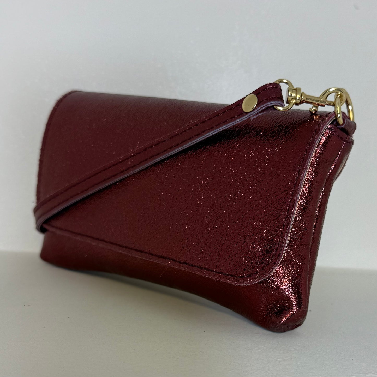 Tas Lara Bordeaux Metalic - Peet kleding