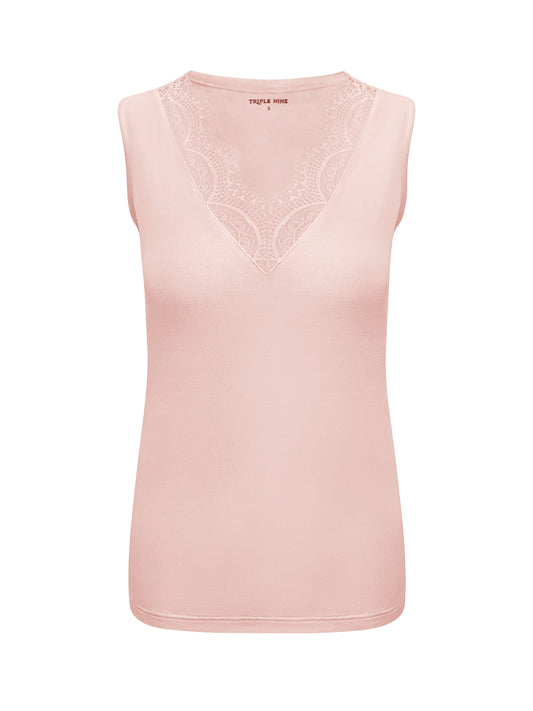 Triple Nine - Cashmere Top Sisi Poederroze - 9005 - Peet kleding