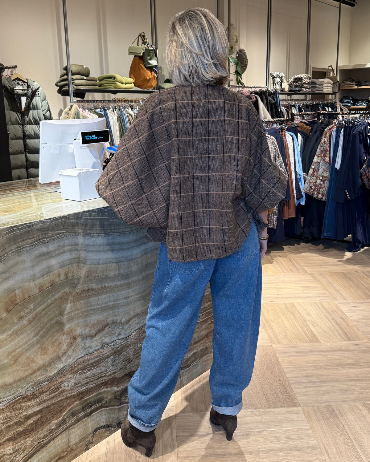 Jack Manon Camel Zwarte Ruit - Peet kleding