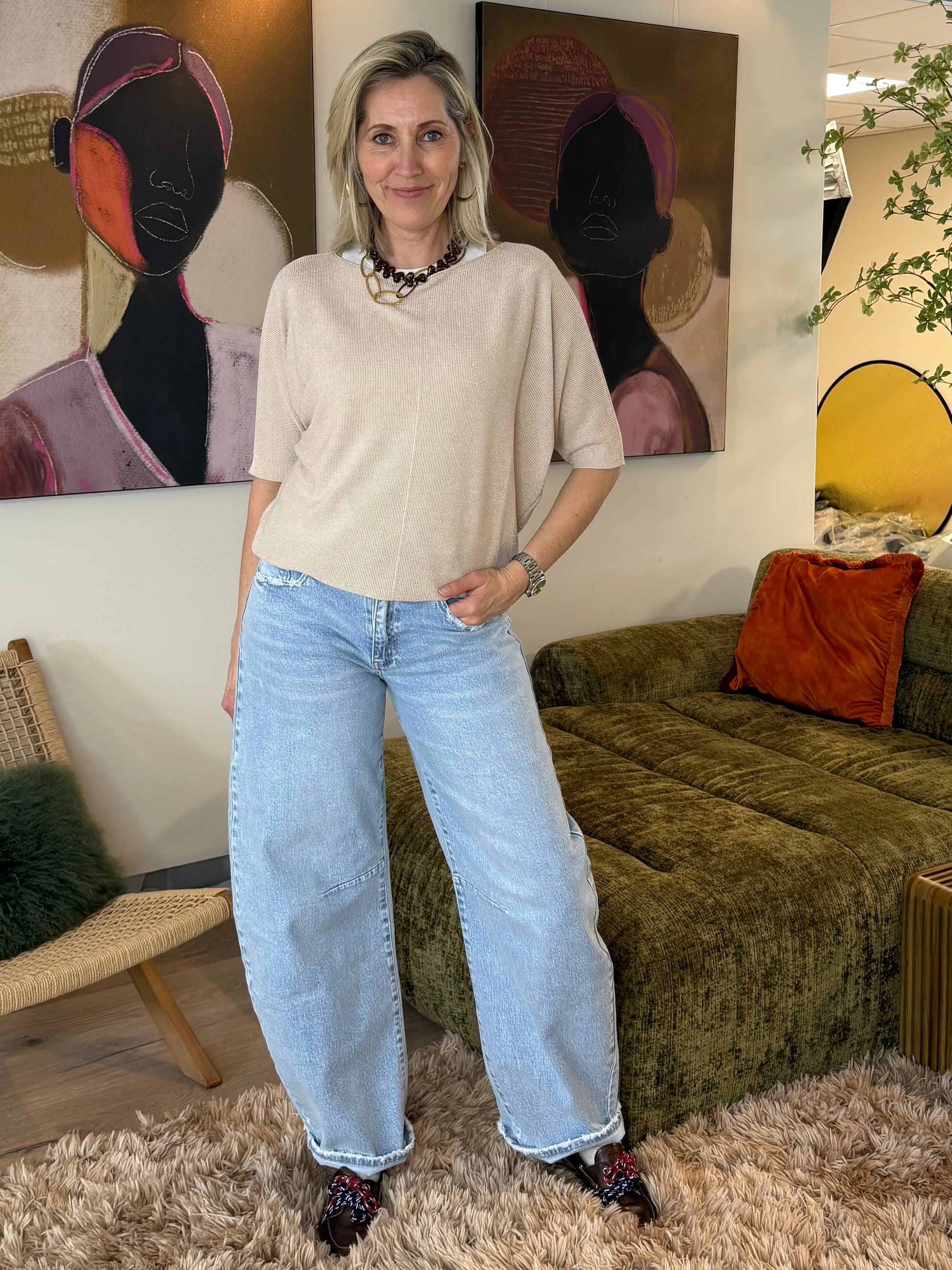 Barrel Jeans Beau Lichtblauw - Peet kleding