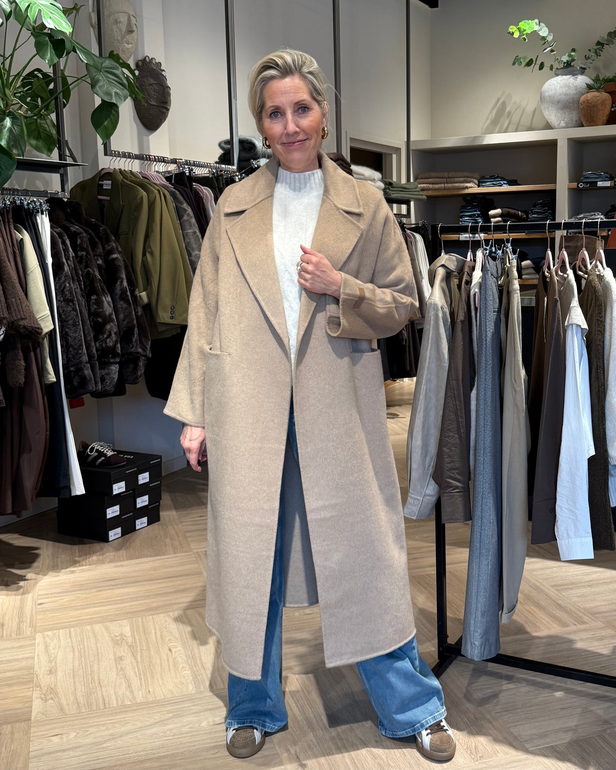 Yaya Jas Wol Cornstalk Brown - Peet kleding