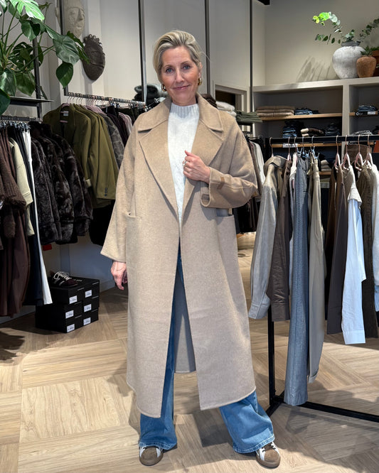Yaya Jas Wol Cornstalk Brown - Peet kleding