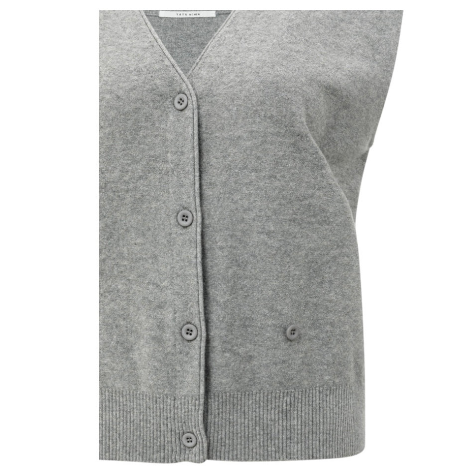 Yaya Gilet Mouwloos Grijs - Peet kleding