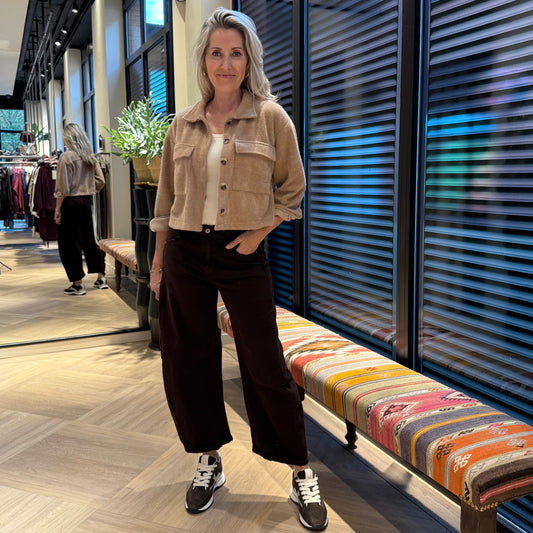 Azzurro Broek Barrel Bruin - Peet kleding