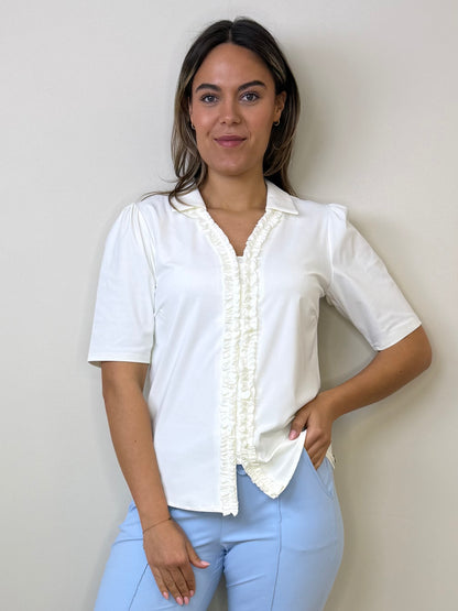 Triple Nine - Travel Blouse Camille Wit - 5931 - Peet kleding