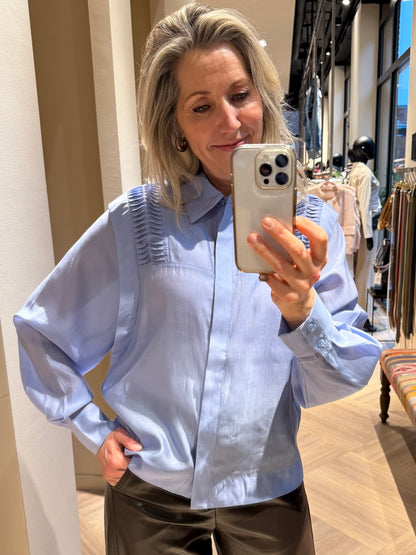 Copenhage Muse Blouse Molly Blauw - Peet kleding
