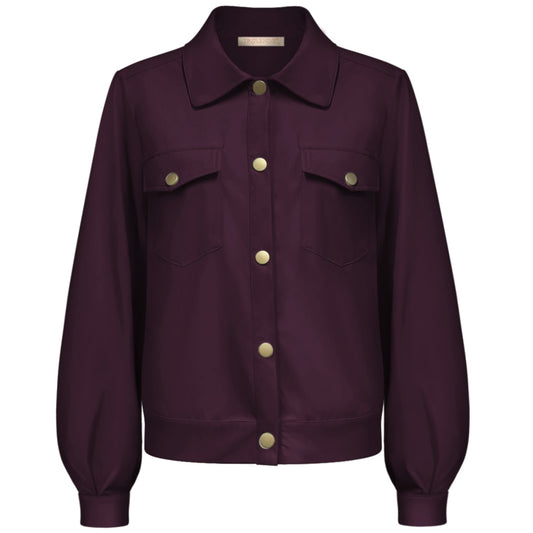 Triple Nine - Travel Jas Bebel Aubergine - 92407 - Peet kleding
