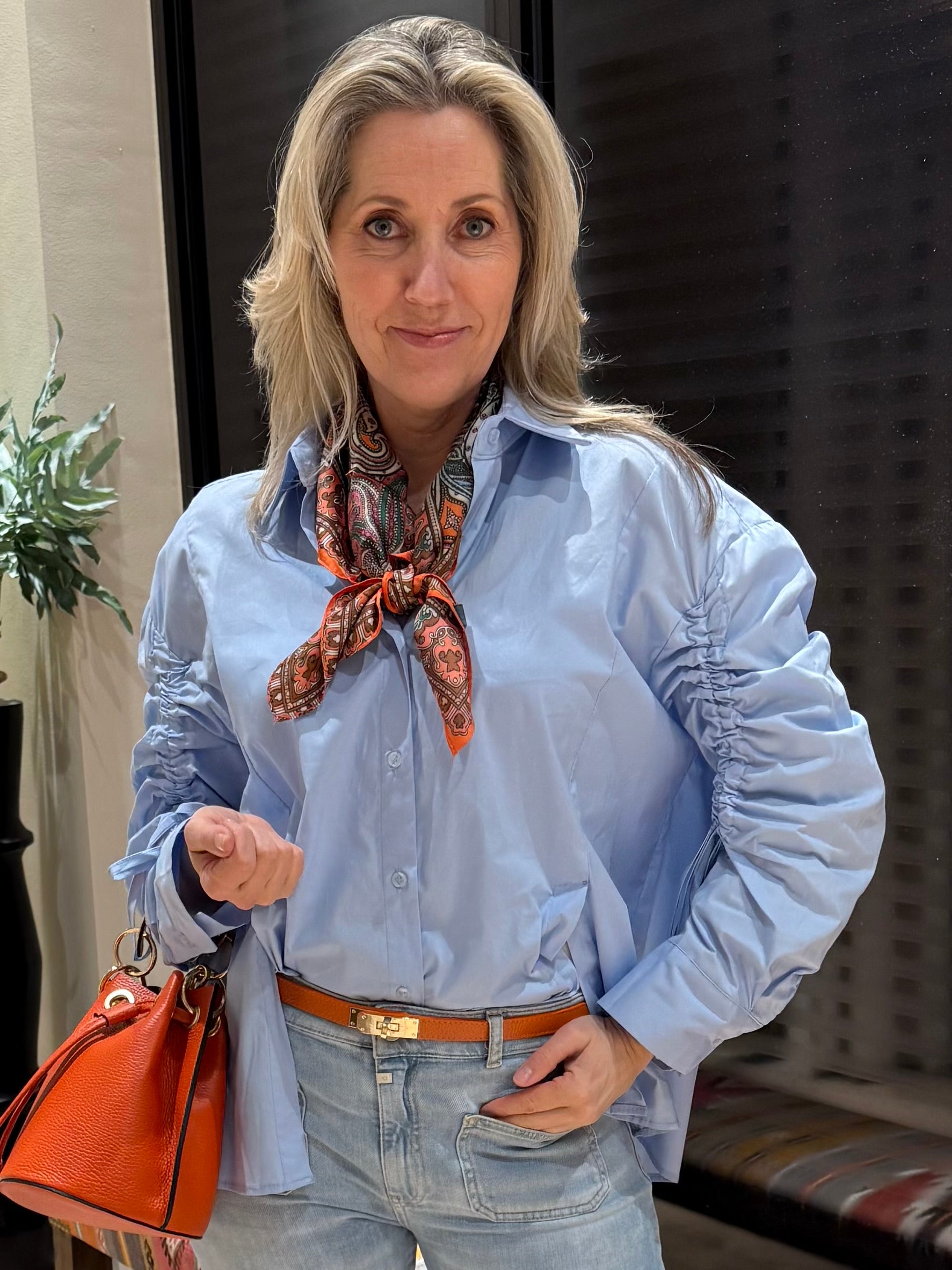 Blouse Poppy Lichtblauw - Peet kleding