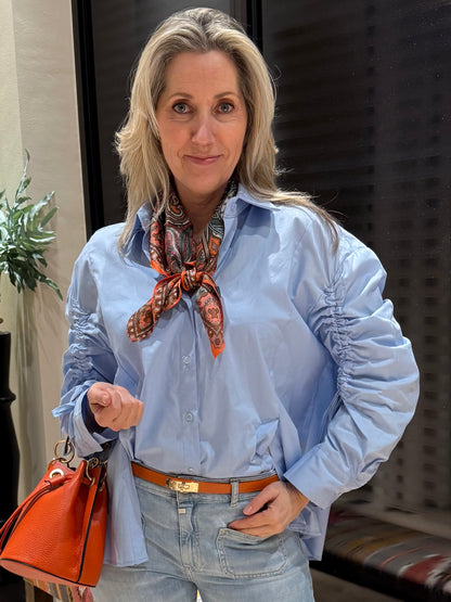 Blouse Poppy Lichtblauw - Peet kleding