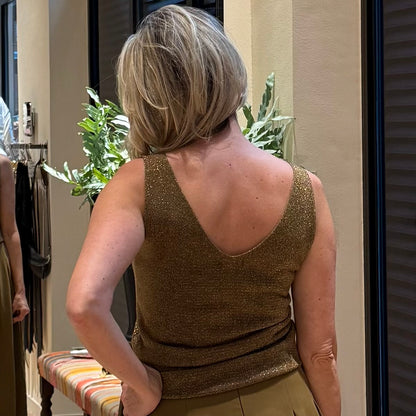 Triple Nine Topje Lurex Koper - Peet kleding