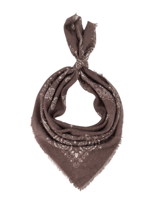 Sjaal Fee Paisley Bruin - Peet kleding