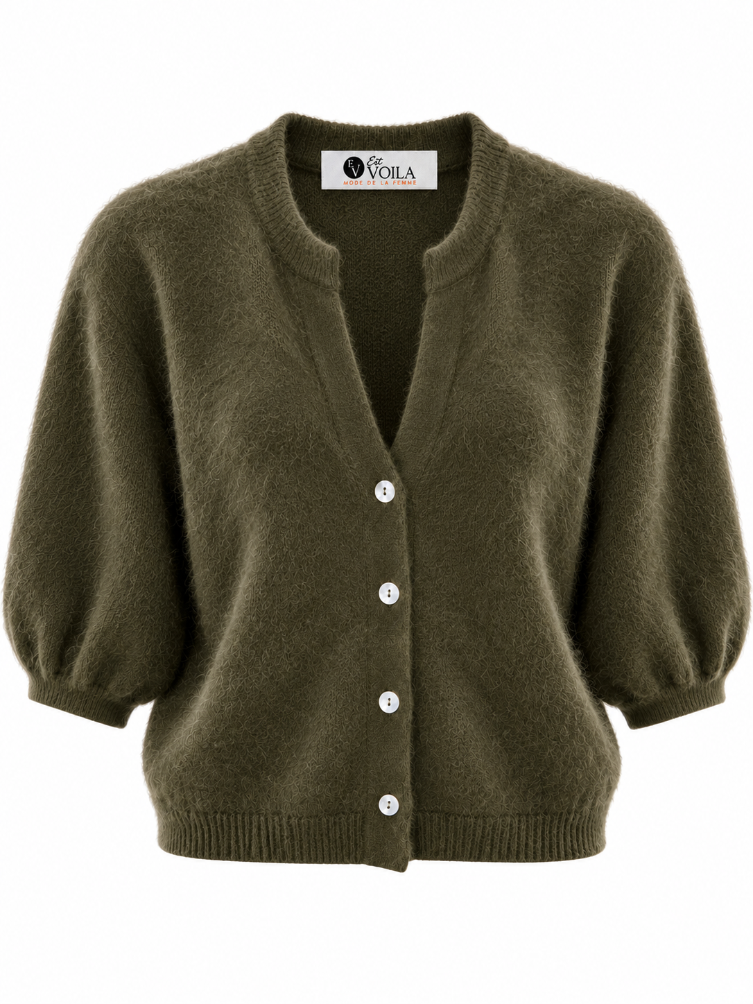 Angora Vest Spike Armygreen
