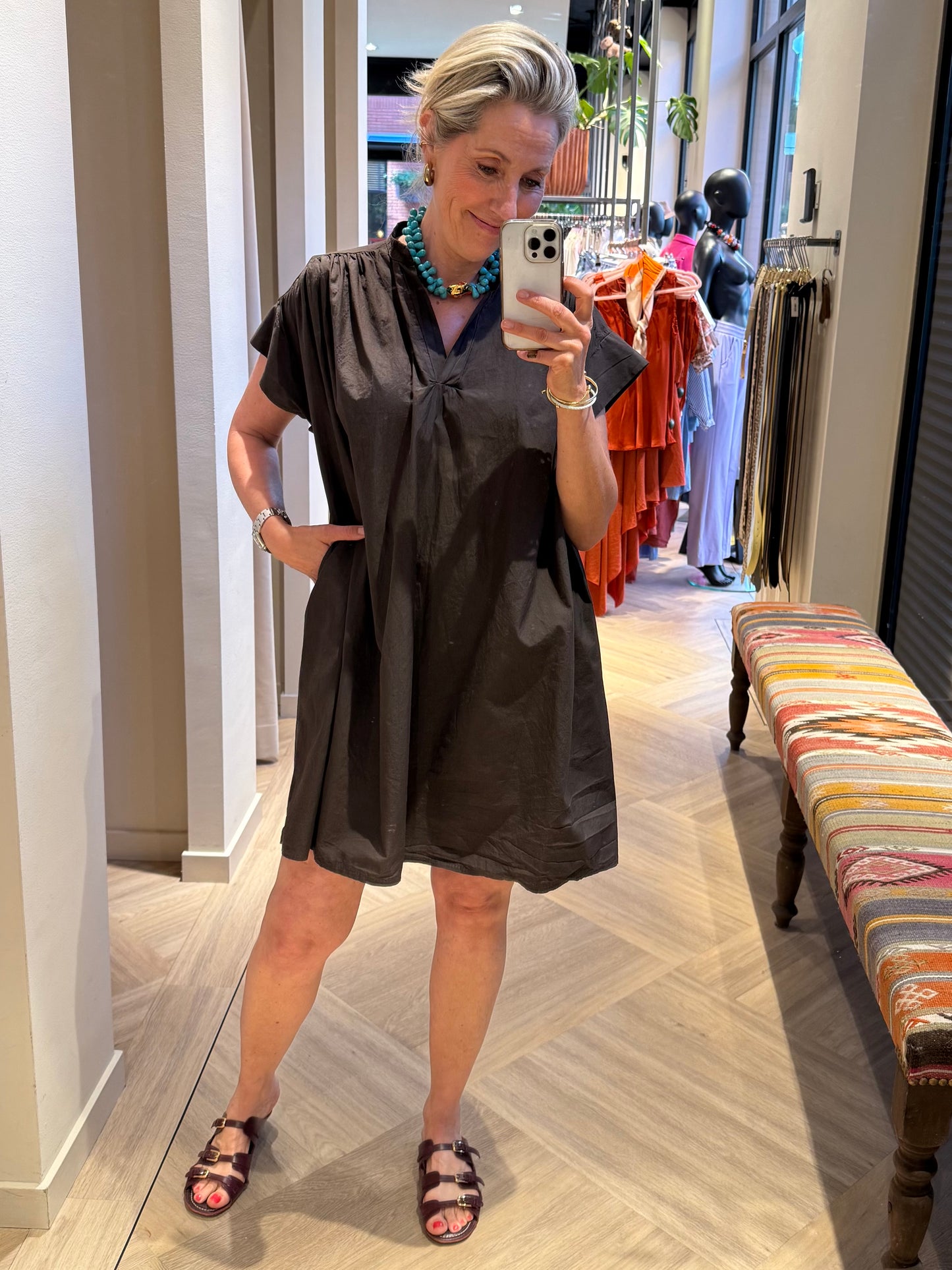 Jurk Katoo Cotton Bruin - Peet kleding