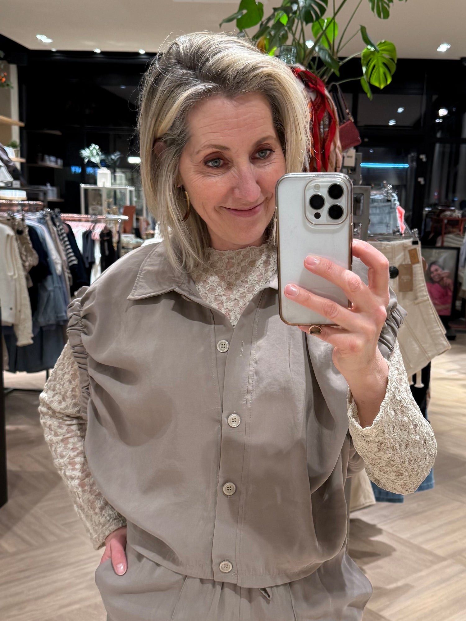 Ambika Top Marise Taupe - Peet kleding