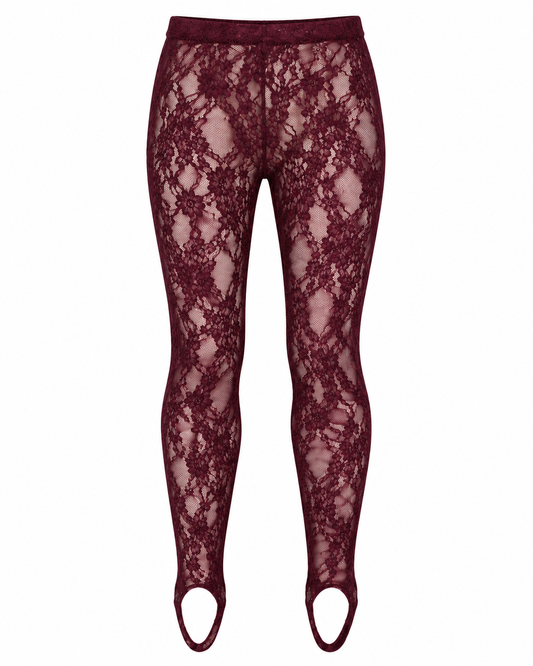 Legging Diva Kant Bordeaux - Peet kleding