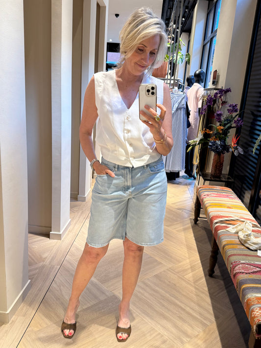 Yaya Bermuda Light Blue - Peet kleding