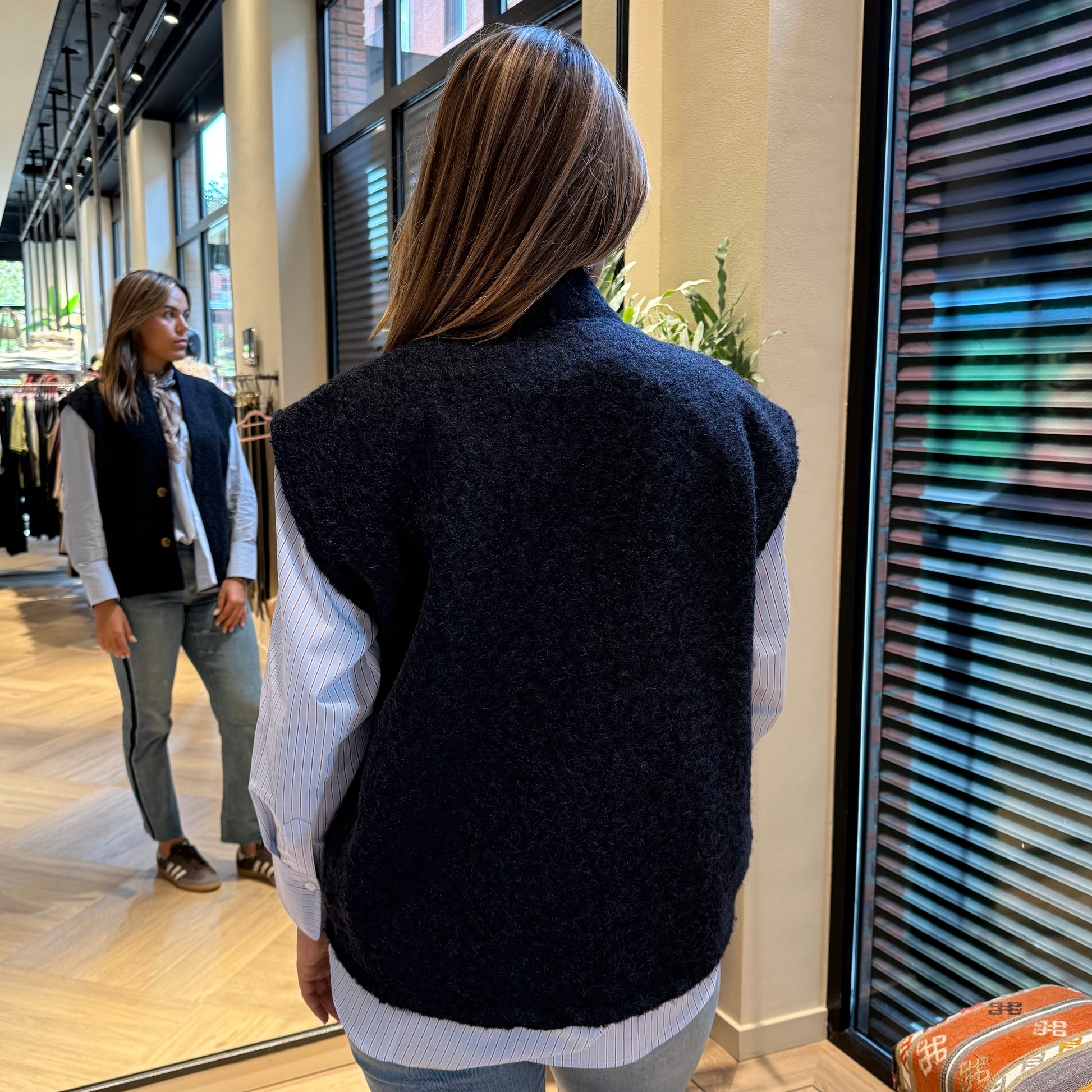 Azzurro Fleece Gilet Navy - Peet kleding