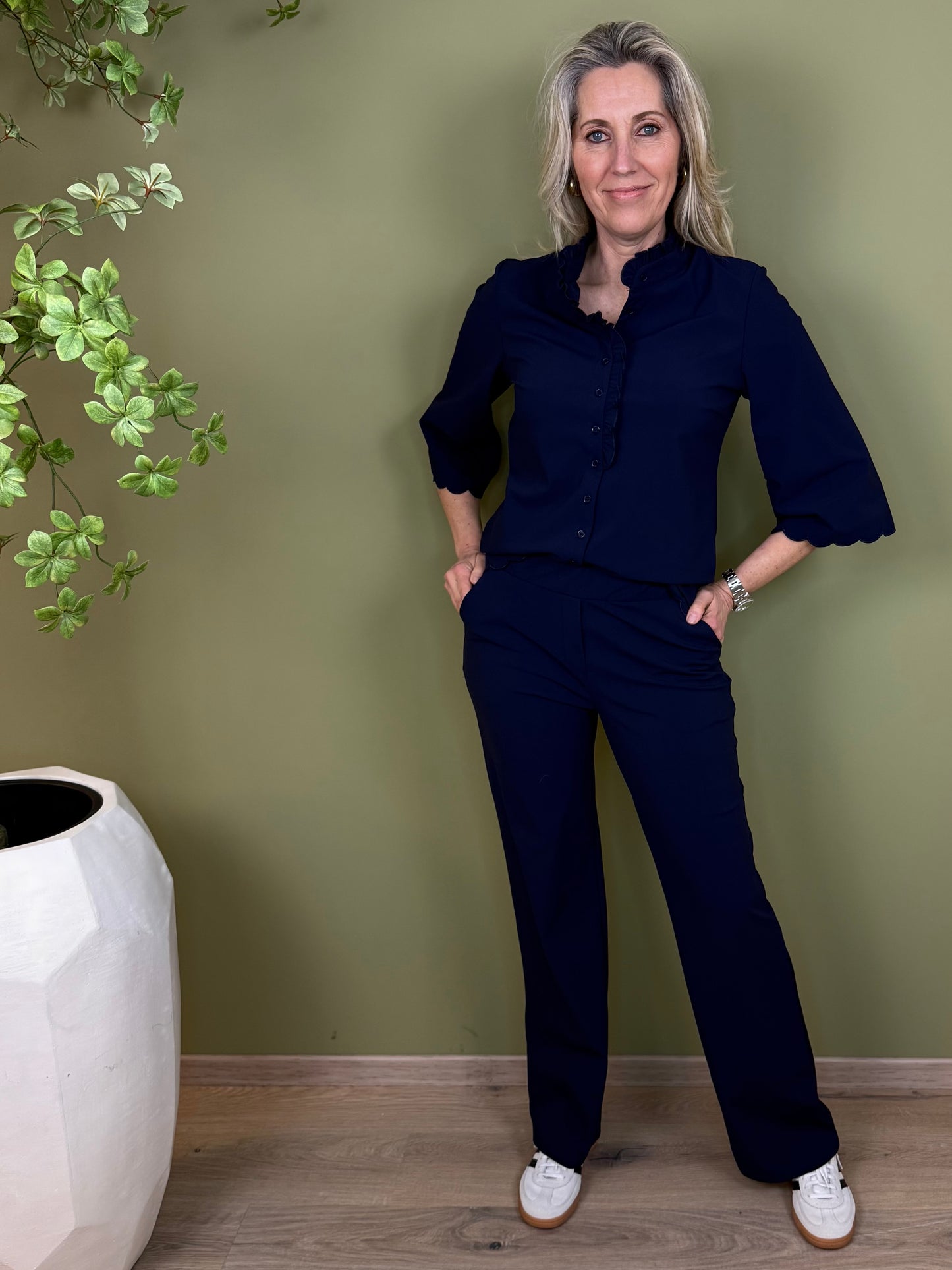 Triple Nine - Travel Blouse Chloé Navy - 5937 - Peet kleding