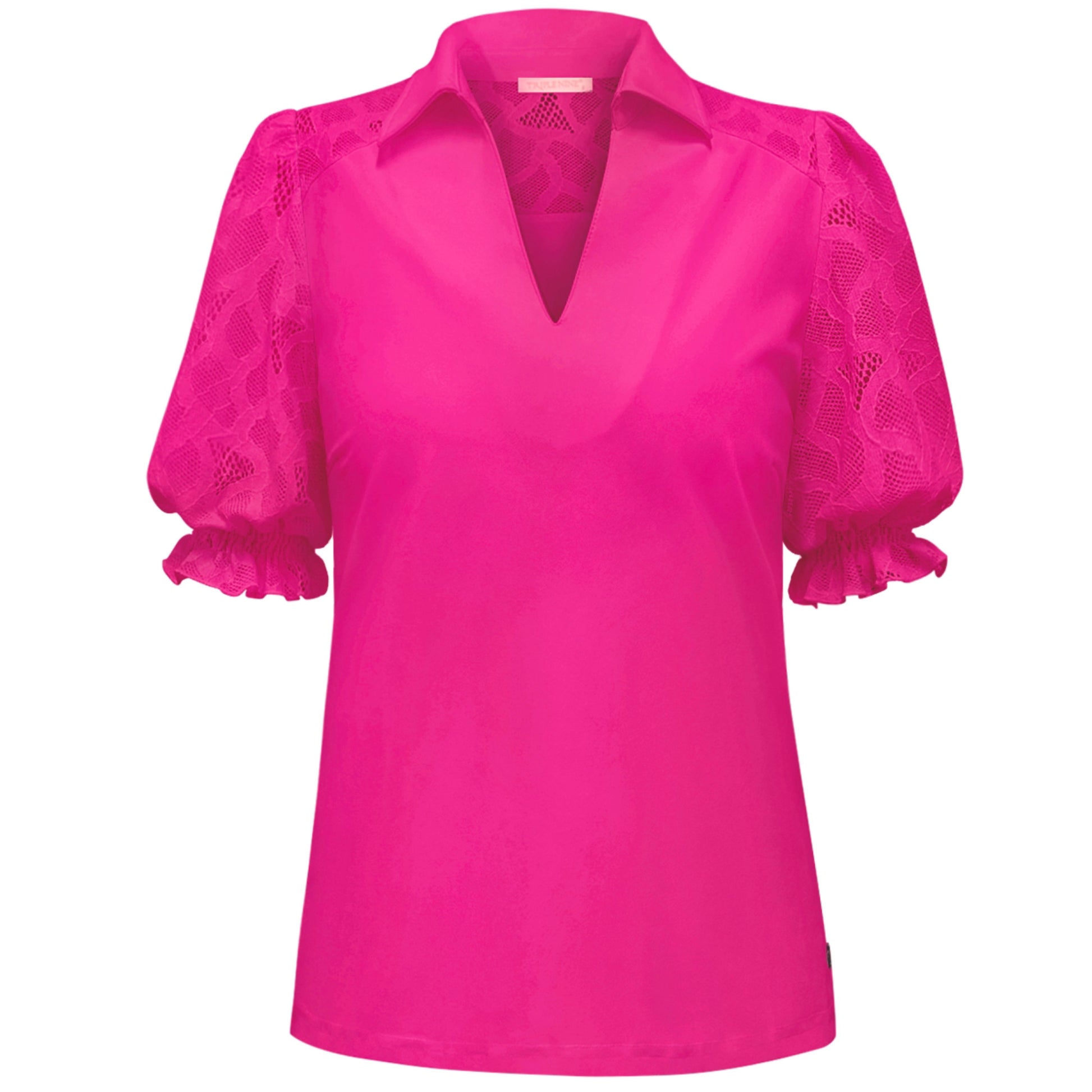 Triple Nine - Travel Top Crochet Fuchsia - 6918 - Peet kleding