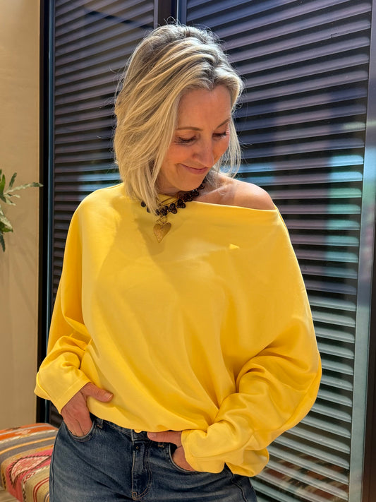 Azzurro Sweater Gaby Geel - Peet kleding