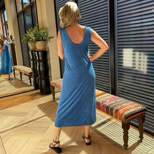 Azzurro Jurk Badstof Cobalt - Peet kleding