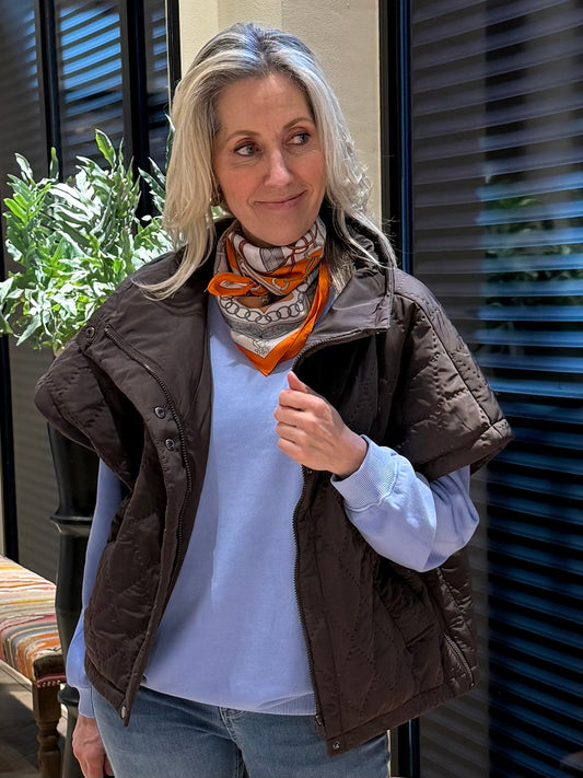 Copenhage Muse Cape Net Bruin - Peet kleding